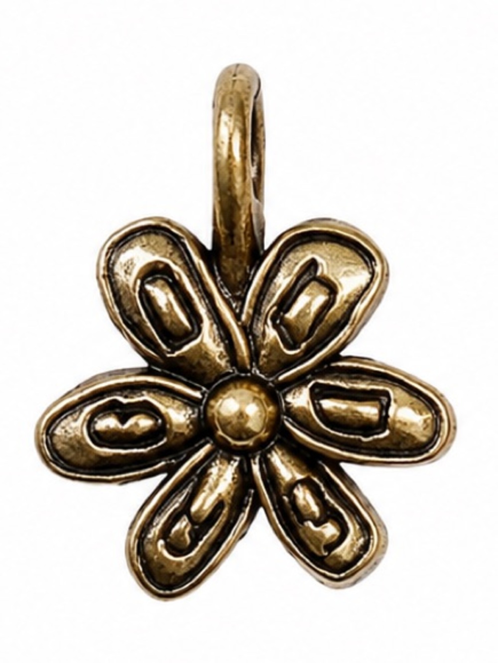 NEW - Set of 2 Auth Golden Goose Gold Tone Flower Charms Shoe Jewelry Keychain